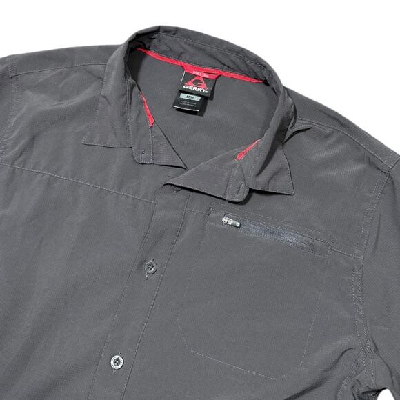 Gerry Mens Renegade Button-up Field Shirt in Dark Gray - Size Medium - Picture 2 of 4